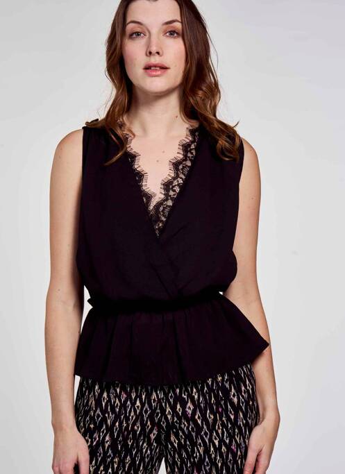 Top negru MOLLY BRACKEN femeie