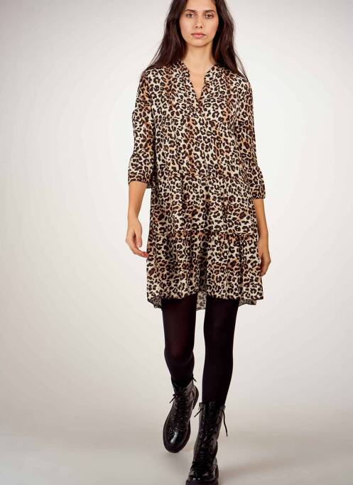 Rochie midi maro HAILYS femeie