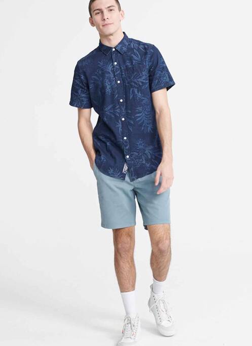 Cămașă cu mâneci scurte albastru SUPERDRY bărbat