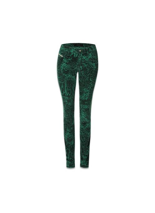 Pantalon slim verde DIESEL femeie