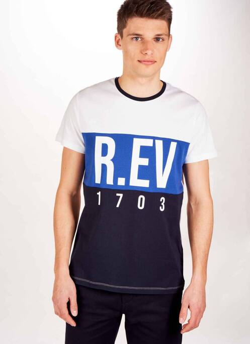 Tricou alb R.EV 1703 BY REMCO EVENPOEL  bărbat