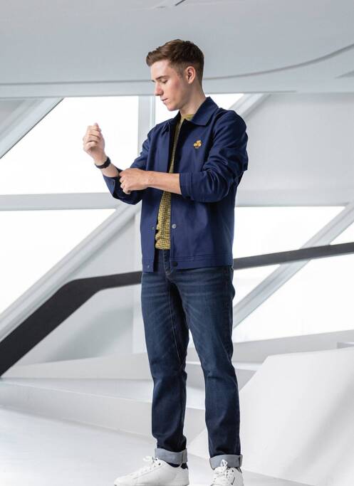 Jachete casual albastru R.EV 1703 BY REMCO EVENPOEL  bărbat