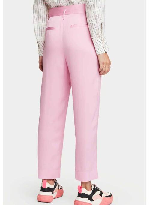 Pantalon larg roz SCOTCH & SODA femeie