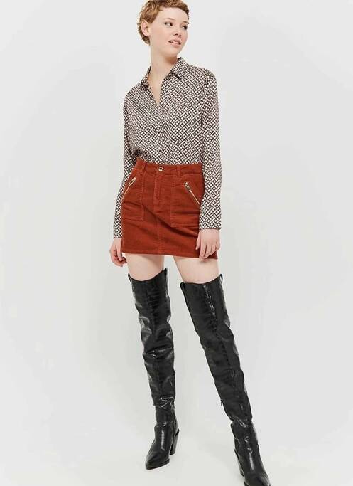 Fustă scurtă maro TALLY WEIJL femeie