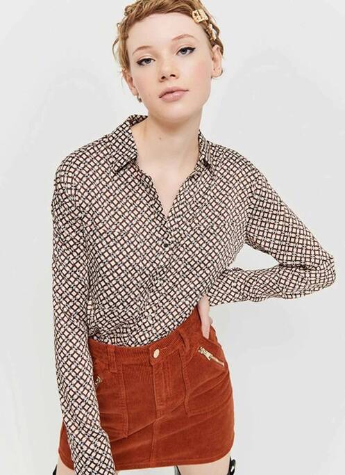 Fustă scurtă maro TALLY WEIJL femeie