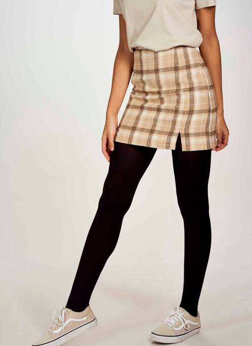 Fustă scurtă bej TALLY WEIJL femeie