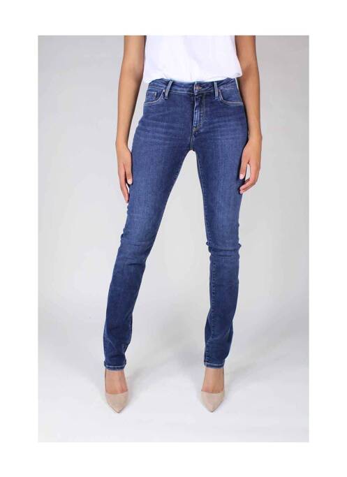 Blugi cu croială slim albastru PEPE femeie