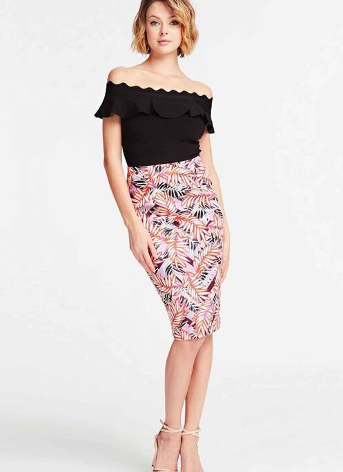 Fustă midi violet GUESS femeie