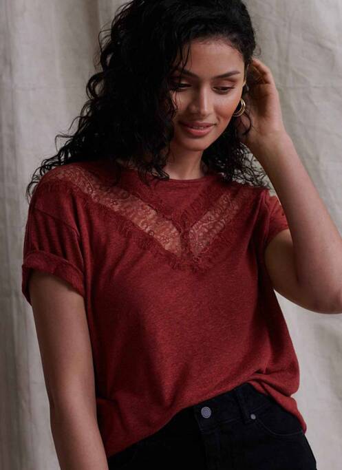 Tricou roz SUPERDRY femeie