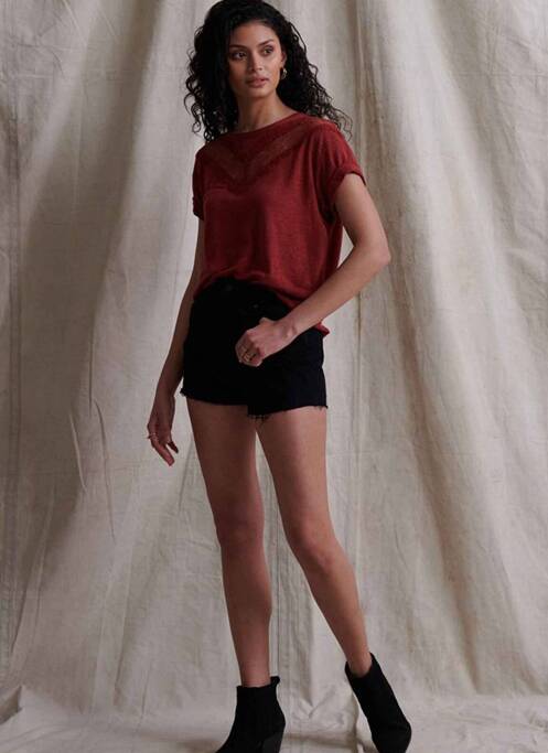 Tricou roz SUPERDRY femeie