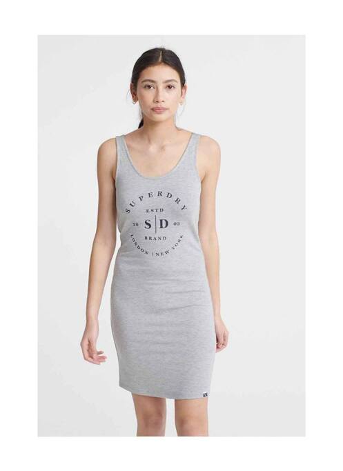 Rochie midi gri SUPERDRY femeie
