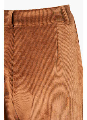 Pantalon drept bej TERRA DI SIENA femeie