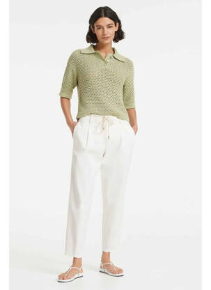 Pantalon 7/8 alb OPUS femeie