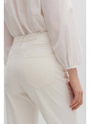 Blugi cu croială dreaptă alb OPUS femeie
