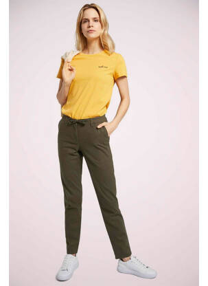 Pantalon slim verde TOM TAILOR femeie