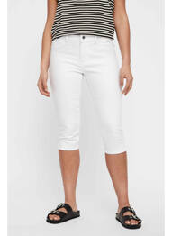 Pantalon trei sferturi alb VERO MODA femme