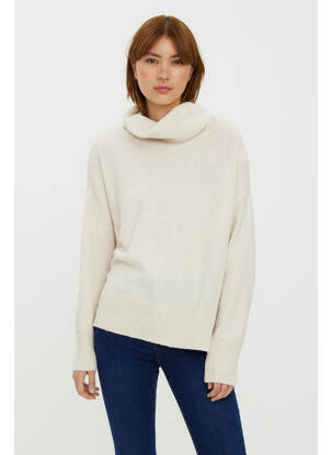 Pulover cu guler înalt bej VERO MODA femeie