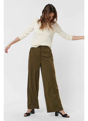 Pantalon evazat verde VERO MODA femeie