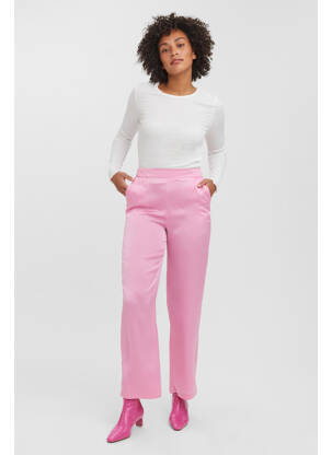 Pantalon drept roz VERO MODA femeie