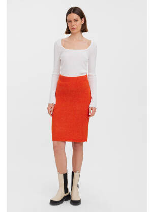 Fustă midi roșu VERO MODA femeie