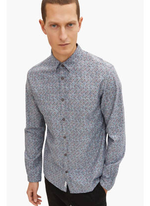 Cămașă cu mâneci lungi gri TOM TAILOR bărbat
