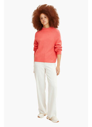 Pulover cu guler înalt roz TOM TAILOR femeie