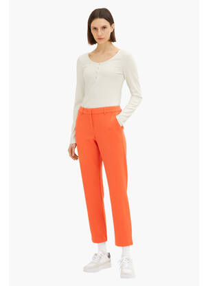 Pantalon chino roșu TOM TAILOR femeie