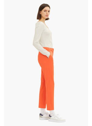 Pantalon chino roșu TOM TAILOR femeie