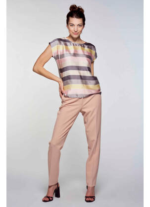 Pantalon slim roz MORE & MORE femeie