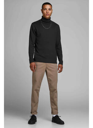 Pulover cu guler înalt negru JACK & JONES bărbat