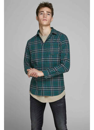 Cămașă cu mâneci lungi verde JACK & JONES homme