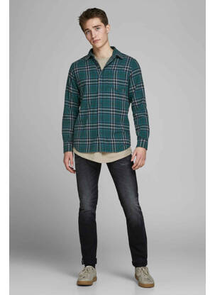 Cămașă cu mâneci lungi verde JACK & JONES bărbat