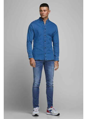 Blugi cu croială slim albastru JACK & JONES bărbat