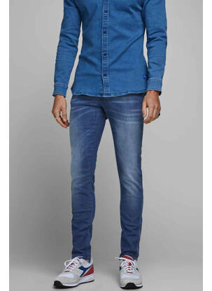 Blugi cu croială slim albastru JACK & JONES bărbat