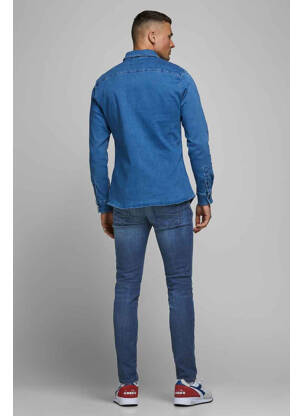 Blugi cu croială slim albastru JACK & JONES bărbat