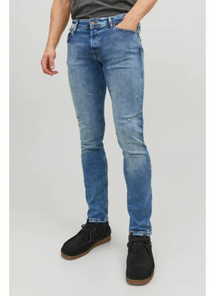 Blugi cu croială slim albastru JACK & JONES bărbat