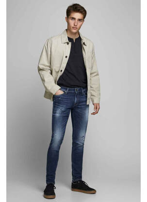 Blugi skinny albastru JACK & JONES bărbat