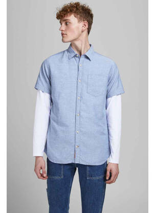 Cămașă cu mâneci scurte albastru JACK & JONES bărbat