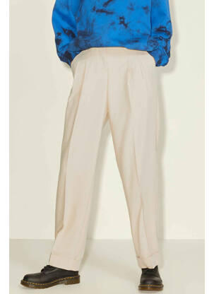 Pantalon evazat bej JJXX femeie