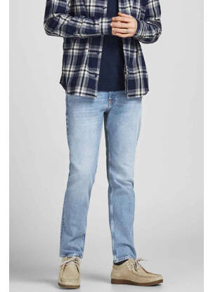 Blugi cu croială slim albastru JACK & JONES bărbat