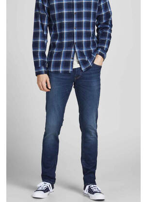 Blugi cu croială slim albastru JACK & JONES bărbat