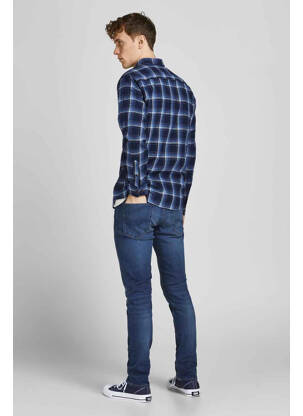 Blugi cu croială slim albastru JACK & JONES bărbat