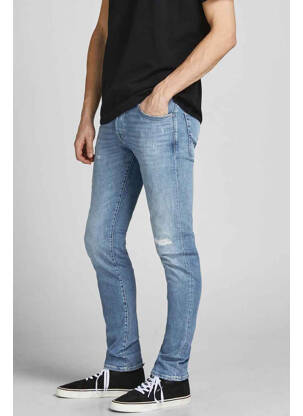 Blugi cu croială slim albastru JACK & JONES bărbat
