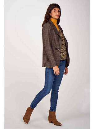 Pulover cu guler înalt galben MORGAN femeie