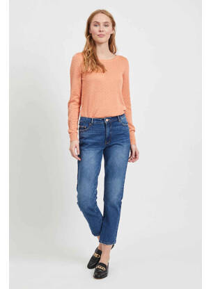 Pantalon drept albastru VILA femeie