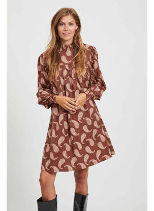 Rochie scurtă maro VILA femeie