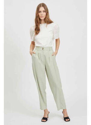 Pantalon chino verde VILA femeie