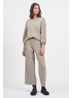 Pantalon drept bej VILA femeie