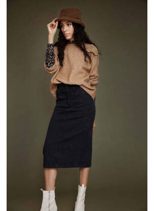 Fustă midi gri VILA femeie