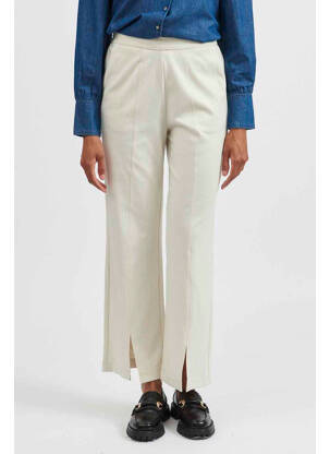 Pantalon evazat bej VILA femeie